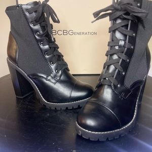 These are BCBG “PILAS” ManMade leather Boots size 10